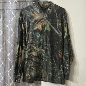 Mossy Oak Camo Mockneck Pullover size Medium